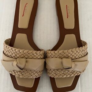 Alexandre Birman Clarita Braided Beige Flat Sandals
